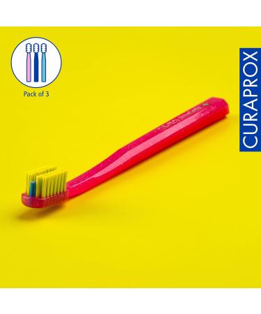 Curaprox 3 x CS 5460 Ortho Toothbrush - Ultra Soft Curen Bristles for Braces | 3-Pack Random Color - Ideal for Sensitive Gums - Buy Online on GoSupps.com