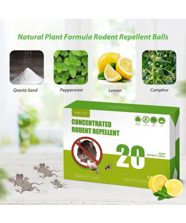 MAGIC CAT 20 Pack Peppermint Oil Rodent Repellent Balls - Natural Mouse Away for Car Engines, RV, Closet, Garage, Home - Pet Safe Rodent Control Solution - Buy Online on GoSupps.com