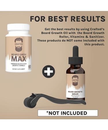 Beard Growth Biotin Supplement with Collagen | 60 Beard Vitamins for All Hair Types | Promotes Healthy Beard Growth - Buy Online on GoSupps.com