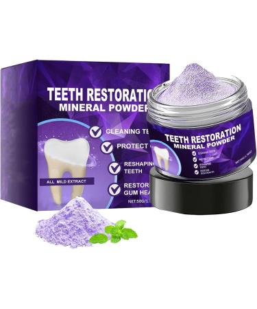 Tooth restorative mineral powder teeth whitening agent stain remover natural oral care fresh breath strengthened gums 50 g 1 Piece