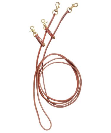 Tough 1 Royal King Leather Pulley Draw Reins 5/8" x 8 1/2'