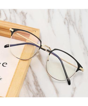 Forki's Unisex Reading Glasses - Square Polygon Metal Frames for Men & Women | Short-Sighted -1.0 to -2.2 | Monochrome Style - Buy Online on GoSupps.com