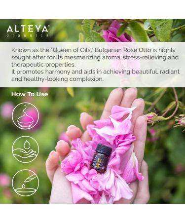 Altenya Bio Bulgarian Rose Essential Oil 10ml - 100% USDA Certified Authentic Damascus Rose Oil | Altenya Organics - Buy Online on GoSupps.com