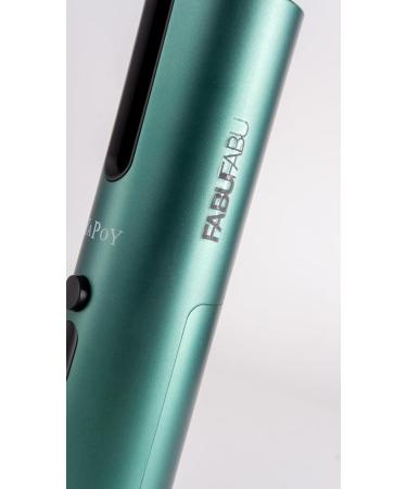 Buy Cordless Automatic Curling Iron - Rechargeable Auto Curler with 5 Temps & Timers LCD Screen Heat Insulation - Perfect for Short & Long Hair - Green Color - Buy Online on GoSupps.com