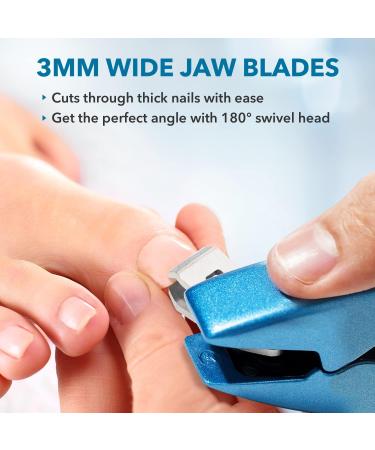 Clipperpro 2.0 Heavy-Duty Thick Toenail Clippers - Ergonomic Handle for Seniors - Surgical Grade-Steel Blades - Blue Edition - Buy Online on GoSupps.com