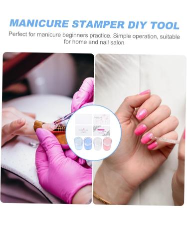Mikinona 4 Sets Nail Art Silicone Stamp Small Nail Stamper Silicone Spatula Silicone Nail Stampers Nail Accessories Nail Molding Gel Nail Stamp Tool Safe Salon Scraper Manicure - Buy Online on GoSupps.com