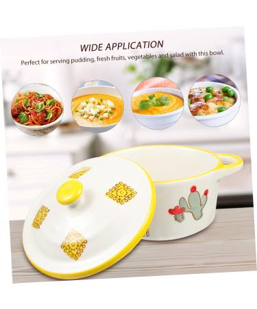 Alipis 1pc Ceramic Steamed Egg Bowl Food Serving Bowl Noodle Ceramic Baking Bowl Kitchen Bowl Child Dessert 13.8x10.3cm Assorted Color-1 - Buy Online on GoSupps.com
