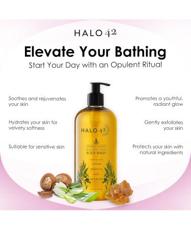 Organic Copaiba Body Wash - Hydrating Shower Gel Cleanser with Aloe Vera Argan Oil & Shea Butter for All Skin Types - 16 oz - Buy Online on GoSupps.com