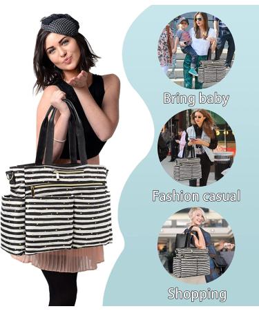 Diaper Bag Tote Set for Boys and Girls | Large Travel Bag for Mom and Dad with Changing Pad - Buy Online on GoSupps.com