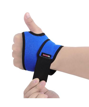 Wrinkled bandages compression bandage for pain relief wrist support for sports fitness strength sport and everyday life Wrist Wrap for women and men suitable for left and right hand (blue)