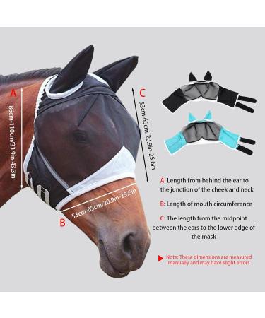 gosduiwip Breathable and Easy to Fly Mask for Horses - Stay Protected All Day Long Comfortable Polyester Horses Accessories Black M M Black - Buy Online on GoSupps.com