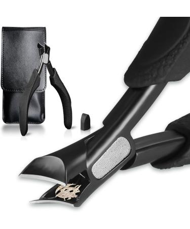 Toenail Clippers with Catcher - Best Podiatrist Tool for Ingrown Thick Toenails | Stainless Steel Precision Nippers for Men & Seniors - Buy Online on GoSupps.com