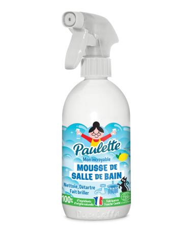 Paulette PAULETTE LA TERREUR DU MENAGE - Lemon Bathroom Foam - Natural and Ecocert Degreasing Cleaner Spray - 500 ml