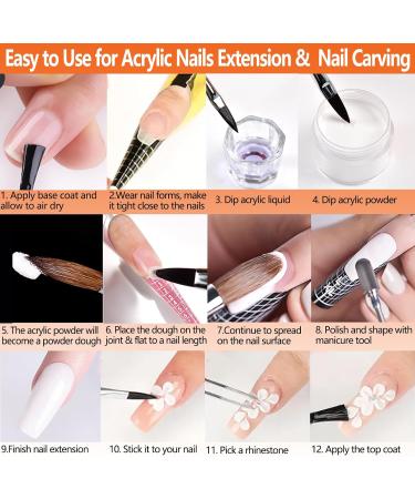 Nude Acrylic Powder Set - 6 Colors Crystal Acrylic Nail Powder - Pink Orange Tone Nail Powder for Acrylic False Nails Extension & Nail Carving - Acrylic Nail Kit No Need Nail Lamp - Buy Online on GoSupps.com