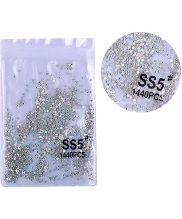FEIlei 1440Pcs Crystal Flat Back Round Shape Rhinestones Mixed Nail Gems Gemstones Kits - Buy Online on GoSupps.com