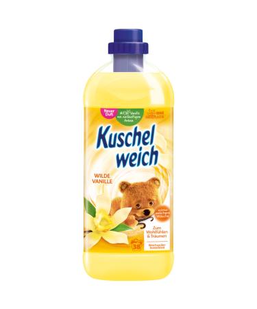 Cuddly soft fabric softener wild vanilla skin tolerance dermatologically confirmed fabric softener cuddly soft without microplastics large bottle 1 liter for up to 38 washes fabric softener wild vanilla (1 liter)