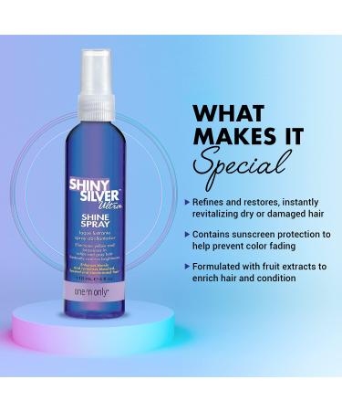 Shiny Silver Ultra Shine Spray - Restores Brightness to White/Grey Hair - 4 Fl. Oz - Buy Online on GoSupps.com