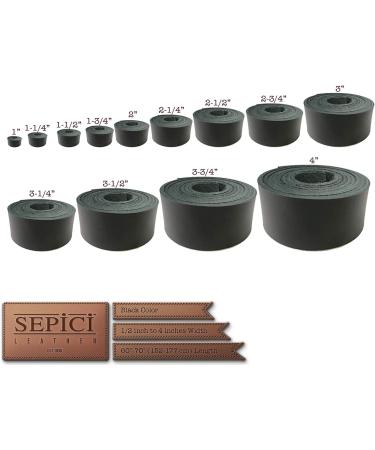 Sepici Heavy Weight Black Leather Strap - 1/2 to 4 Wide x 60-70 Long - Buy Online on GoSupps.com