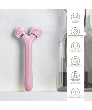 GESKE SmartAppGuided Sonic Facial Roller | 4 in 1 | Derma Roller | Facial Dermasmooth Stimulator | Derma Roll | Professional Facial Roller | Dermaroller for Skincare and Beauty Routine | Smooth Skin Pink - Buy Online on GoSupps.com