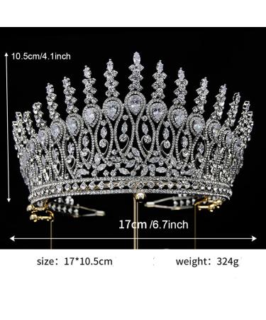 Rose Gold Tall Wedding Tiara with 5A Cubic Zirconia - Bridal Headband for Bride Party - Crystal Princess Crown for Women - Buy Online on GoSupps.com