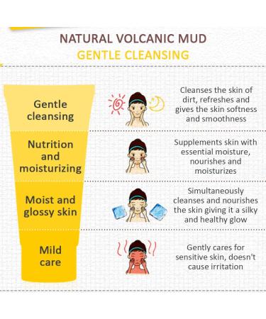 Volcanic Mud Clean Pore Cleanser Foam - Natural Moisturizing Skin Care 100ml | Boost Your Glow - Buy Online on GoSupps.com