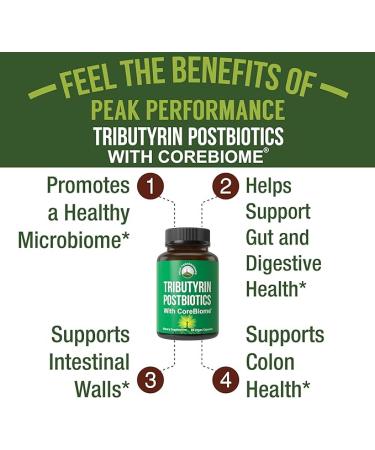 CoreBiome Tributyrin Postbiotic Supplement - Clinically Tested for Gut Health | High Bioavailability for Digestive Health  Leaky Gut  Colon & Microbiome - Buy Online on GoSupps.com