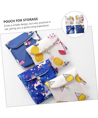 Cotton Napkin Holder Bags - Set of 4 | Aunt's Towel & Menstrual Pad Storage Travel Organizer | Napkin Bags Pouch for Convenient Storage - Buy Online on GoSupps.com