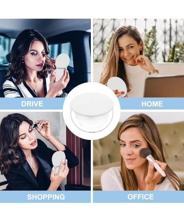 Giazee Travel Mirror with Light 1X/10X Magnification - Portable Compact Makeup Mirror in White - Mini Handheld Mirror for Handbag or Purse - Buy Online on GoSupps.com