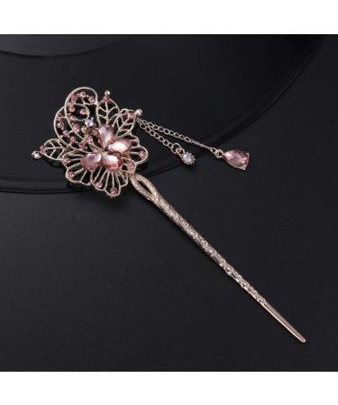 Women Retro Hair Sticks Hair Chopsticks Vintage Ancient Chinese Japanese Hair Sticks Pins Teachers Day for Women ( Soft Red ) - Buy Online on GoSupps.com