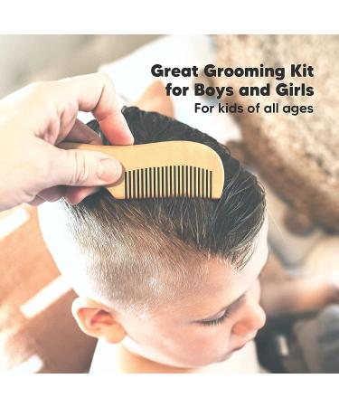 Soft Goat Bristle Baby Hair Brush and Comb Set | Natural Wooden Hairbrush for Infant & Toddlers | Ideal Scalp Grooming Solution | Perfect Baby Shower Gift - Buy Online on GoSupps.com