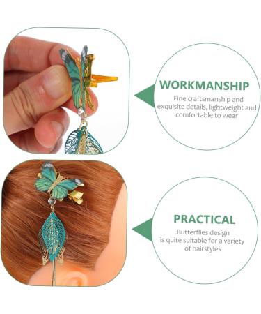 minkissy 3 Pairs Tulle Butterfly Hair Clip Tassel Hair Clips Hanfu Women's Metal Accessories - Buy Online on GoSupps.com