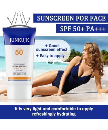 Face Sunscreen SPF 50+ PA+++ - Lightweight Tinted Waterproof & Hydrating Travel Size Lotion for Men & Women - Buy Online on GoSupps.com