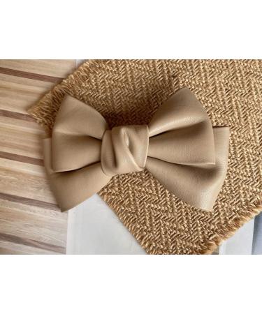 4-Piece Handmade PU Leather Hair Bow Clip Set for Women - Bow Alligator Clips Hair Barrettes - Buy Online on GoSupps.com