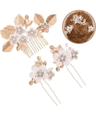 NUSITOU 1 Set Leaves and Flowers Hair Comb Flower Hair Clips for Women Hair Accessories for Bridesmaids Bridal Hair Accessories Decorative Hair Combs Flower Hair Accessories Hair Comb Clip - Buy Online on GoSupps.com