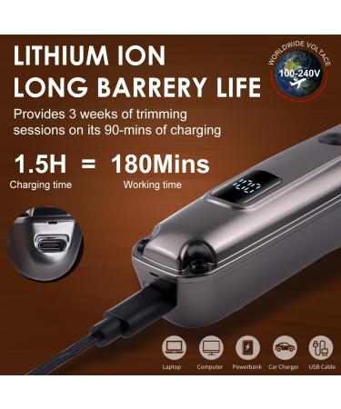 Hatteker Beard Trimmer for Men - Waterproof Electric Razor Cordless Hair Clippers & Grooming Kit for Mustache Nose Body & Facial Hair - Perfect Father's Day Gift - Buy Online on GoSupps.com