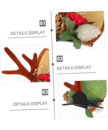 FOMIYES 2 Pairs Christmas hair clips hair padding girl hair clips clips for hair antlers hair pin xmas hair pin Reindeer Hair Clip Xmas hairpins Christmas hairpins hair barrettes - Buy Online on GoSupps.com
