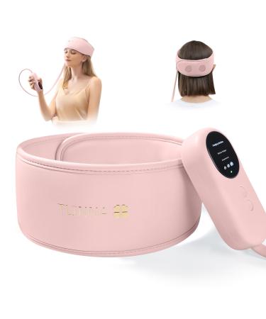 Head Massager Scalp Massager Relief Headaches Fatigue Stress Sleep aid Hangover with Airbag Kneading Constant Temperature Hot Compress for Head Pink Large