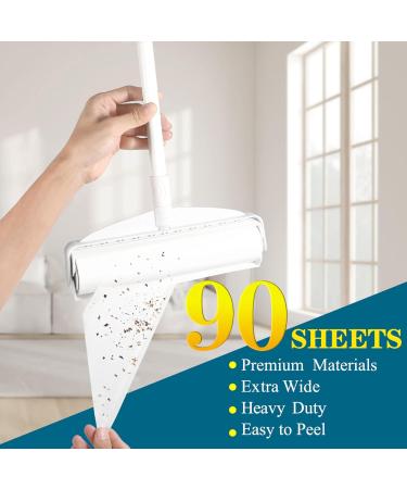 Frescares 45 Inch Extra Sticky Lint Roller - Large Surface Pet Hair Remover for Carpets & Couches | Includes 4 Refills | Best for Floor & Furniture Cleaning - Buy Online on GoSupps.com