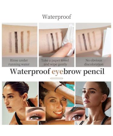 Microblading Eyebrow Pen - 2024 Upgrade 3D Waterproof Pencil for Natural Hair-Like Brows in Dark Brown - Long-Lasting & Easy Application - Buy Online on GoSupps.com