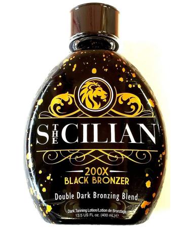 The Sicilian Double Dark 200X Black Bronzer Tanning Lotion For Indoor Tanning Beds & Outdoor Sun Tan