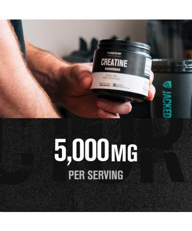 Jacked Factory Nitrosurge Build Pre Workout with Creatine for Muscle Building (30 Servings Arctic White) & Creatine Monohydrate Powder for Muscle Growth & Increased Strength (30 Servings Unflavored) - Buy Online on GoSupps.com