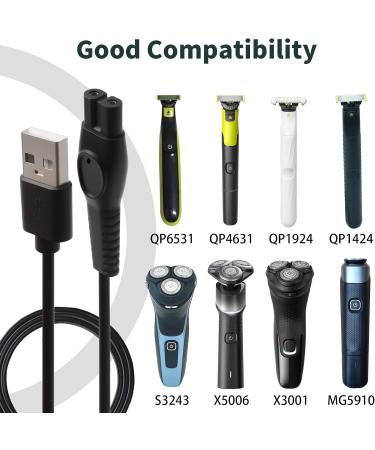 5V USB Cable Chargeur pour Philips One Blade QP2724 QP2720 QP2824 QP4530 QP4631 QP2734 MG7910 MG5910 MG9510 PQ888 PQ889 2400 One Blade Philipp 5V 1A USB Cable pour Rasoir Phillips 2 Pack - Buy Online on GoSupps.com