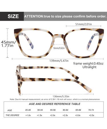 EYEURL 5 Pack Blue Light Blocking Reading Glasses for Women - +1.50 Fashion Square Frames Spring Hinge Multiple Colors - International Shipping Available - Buy Online on GoSupps.com