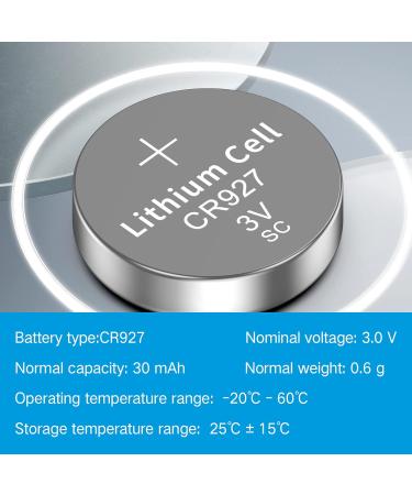 CR927 3V Lithium Battery DL927 BR927 5011LC LM927 KCR927 927 Button Coin Cell Calculators Watch Collar Light Batteries 10pcs - Buy Online on GoSupps.com