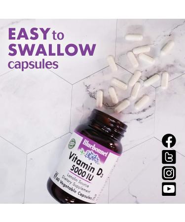 Bluebonnet Nutrition Vitamin D3 400 IU Vegetable Capsule - Muscle & Skeletal Growth Support - Non-GMO, Gluten-Free, Soy-Free, Milk-Free - 90 Capsules - Buy Online on GoSupps.com