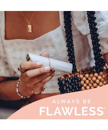 Finishing Touch Flawless Facial Hair Remover for Women - White/Rose Gold Electric Razor with LED Light - Buy Online on GoSupps.com
