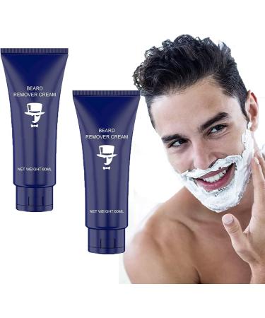 Lot de 2 cr mes d pilatoires permanentes pour barbe pour homme cr me d pilatoire pour le visage les aisselles les jambes la poitrine les bras