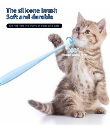 2 Pcs Dog Cat Toothbrush 360 Degree Soft Silicone Pet Toothbrush Small Puppy Kitten Toothbrushes Tiny Soft Dog Toothbrush Cat Dental Care Deep Clean Pet Teeth Cleaning Kit for Dogs Cleaning Mouth - Buy Online on GoSupps.com