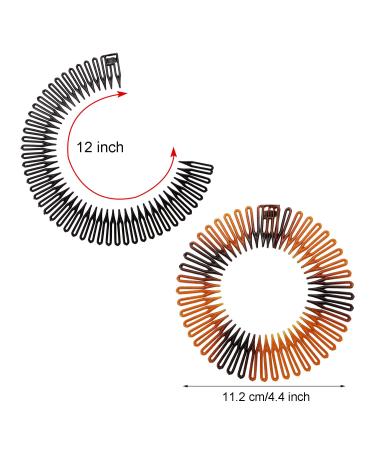 6Pcs Penta Angel Stretch Hair Combs - Flexible Plastic Circular Comb Headband for Women & Girls - Buy Online on GoSupps.com
