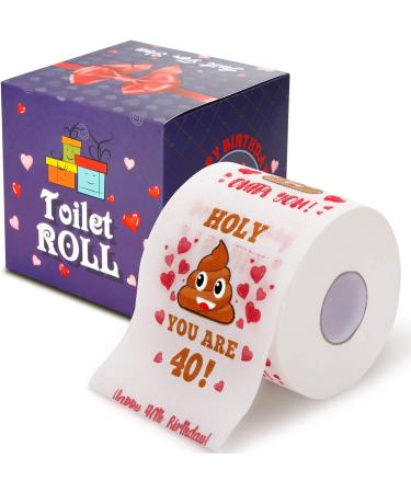 40th Birthday Prank Toilet Paper - Funny Gag Gift for Men and Women - Novelty Party Decoration - 380 Sheets & 3 Layers - Buy Online on GoSupps.com